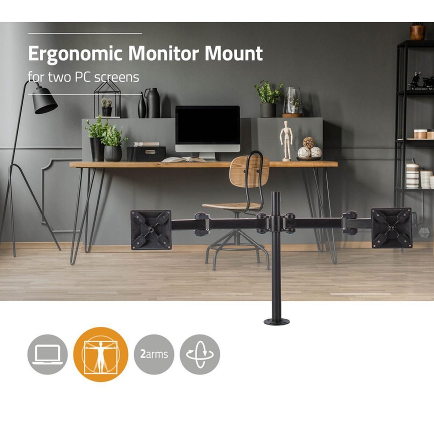 Suporte para dois monitores 14-24”