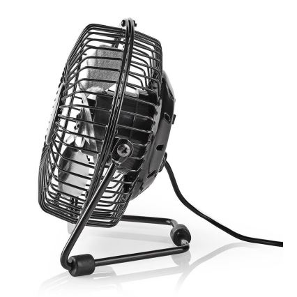 Ventilador de mesa 3W/USB 10 cm preto