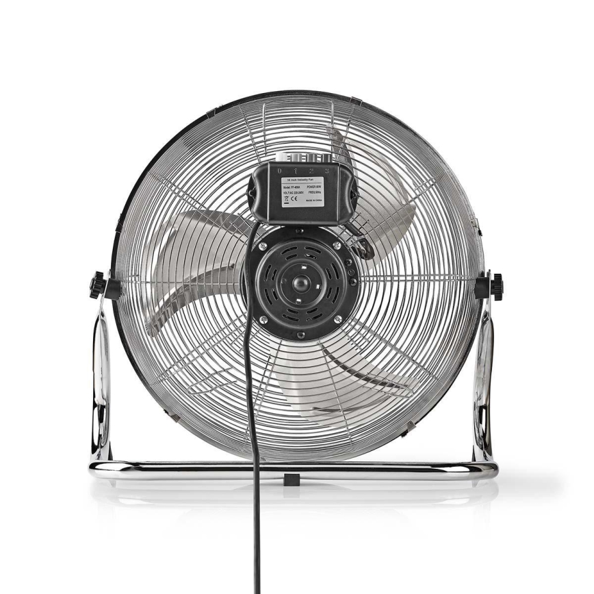 Ventoinha de chão 80W/230V cromado brilhante