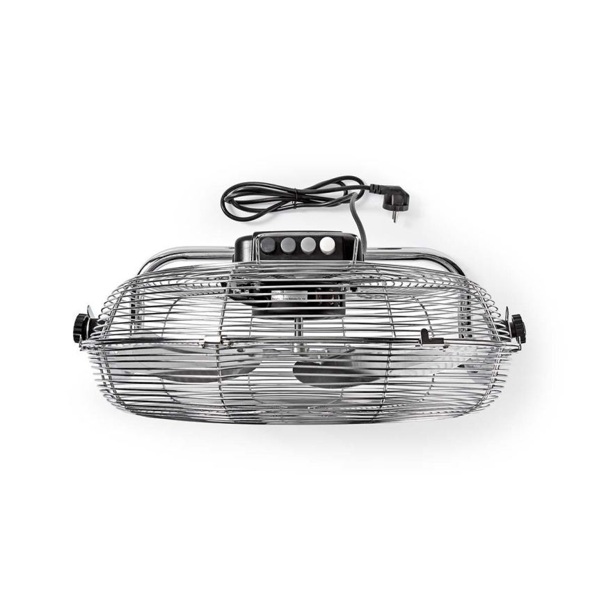Ventoinha de chão 80W/230V cromado brilhante