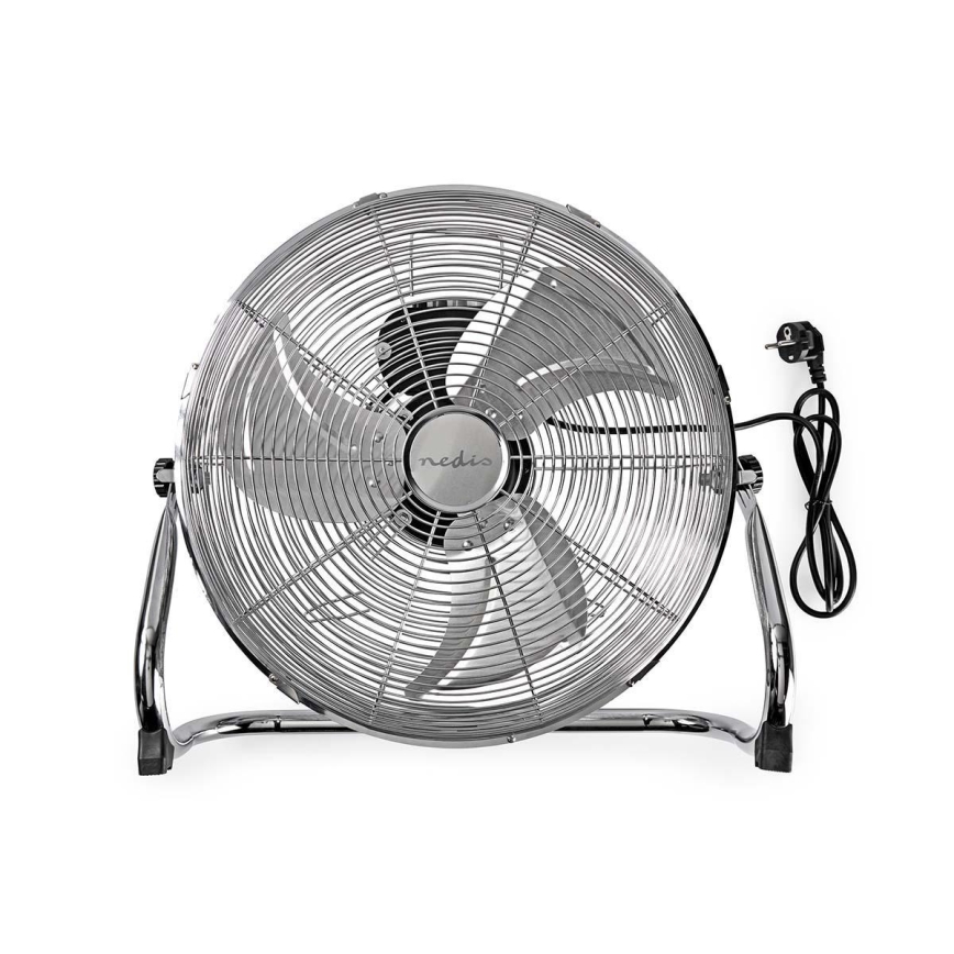 Ventoinha de chão 80W/230V cromado brilhante