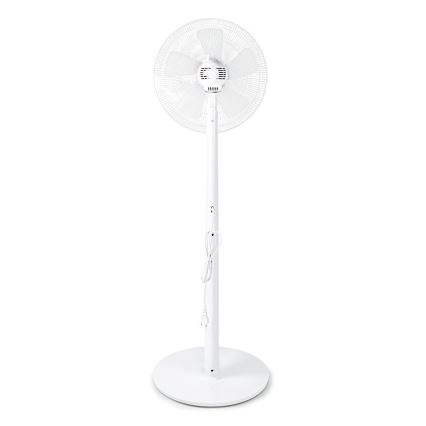 Ventoinha de chão com termómetro e visor 45W/230V branca + controlo remoto