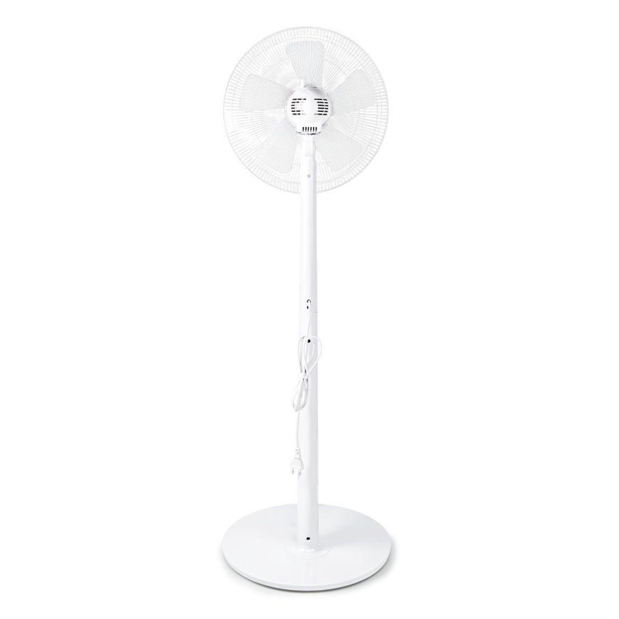 Ventoinha de chão com termómetro e visor 45W/230V branca + controlo remoto