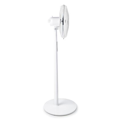 Ventoinha de chão com termómetro e visor 45W/230V branca + controlo remoto