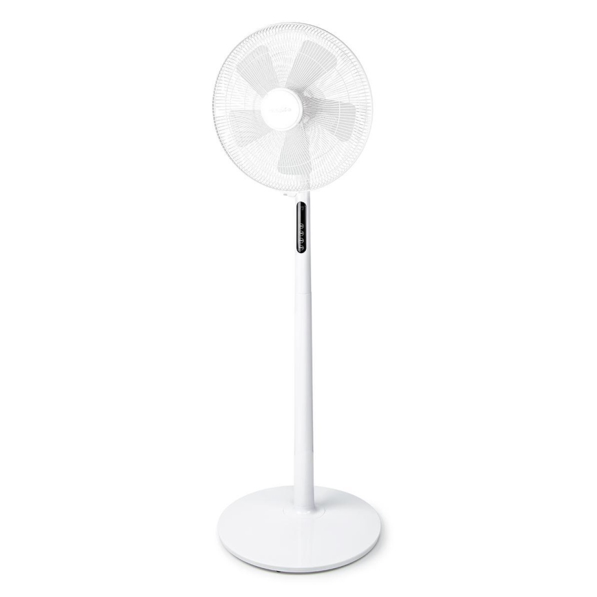 Ventoinha de chão com termómetro e visor 45W/230V branca + controlo remoto
