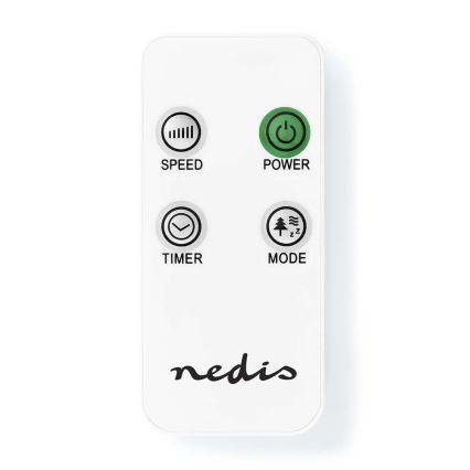 Ventoinha de chão com termómetro e visor 45W/230V branca + controlo remoto