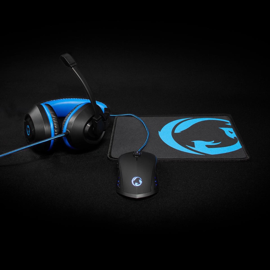 Conjunto de gaming 3 em 1 preto/azul