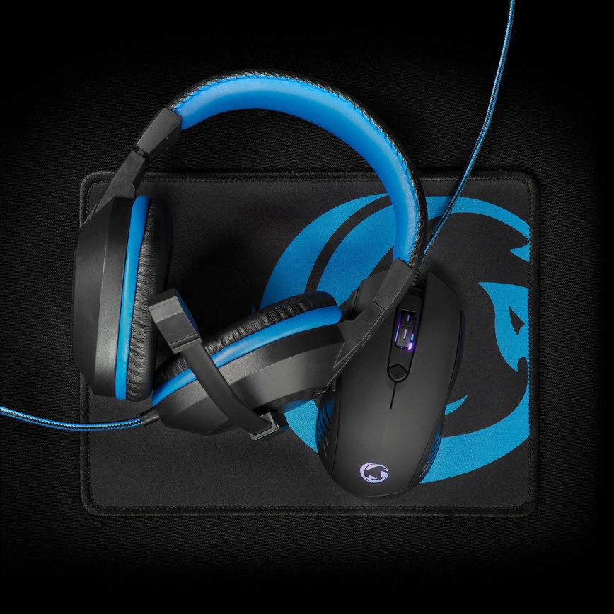 Conjunto de gaming 3 em 1 preto/azul