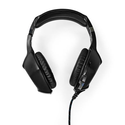 Auscultadores LED Gaming com um microfone preto/azul