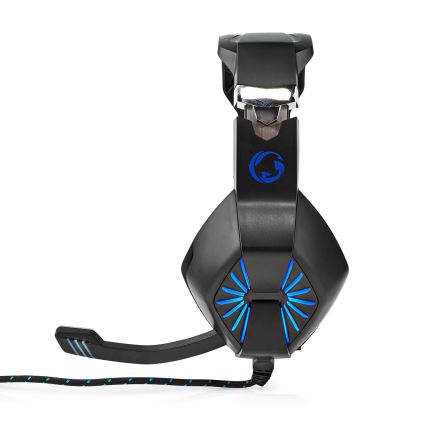 Auscultadores LED Gaming com um microfone preto/azul