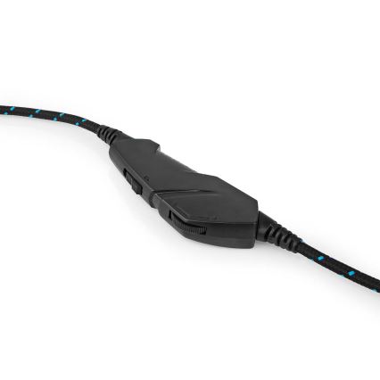Auscultadores LED Gaming com um microfone preto/azul