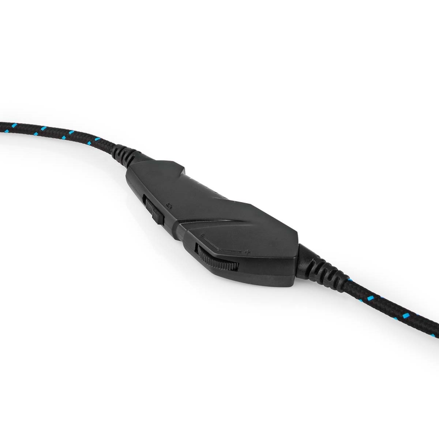Auscultadores LED Gaming com um microfone preto/azul