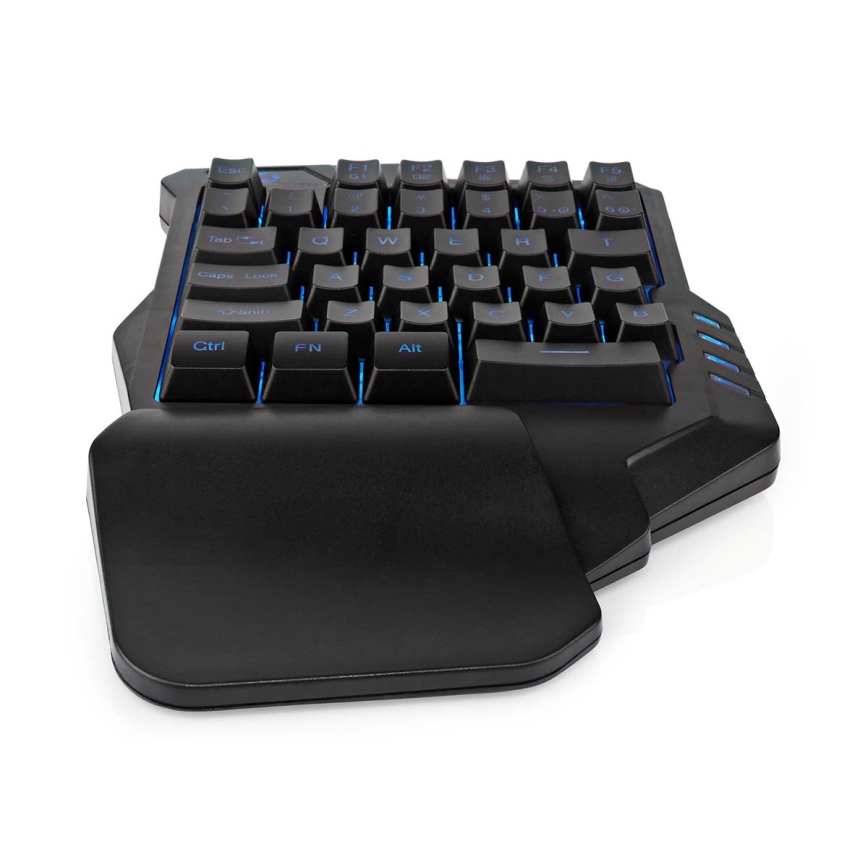 Teclado de gaming para uma mão LED RGB 5V