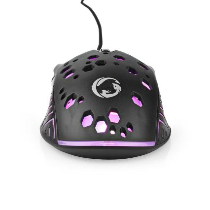 Rato de gaming LED 800/1200/2400/3200/4800/7200 DPI 7 botões preto