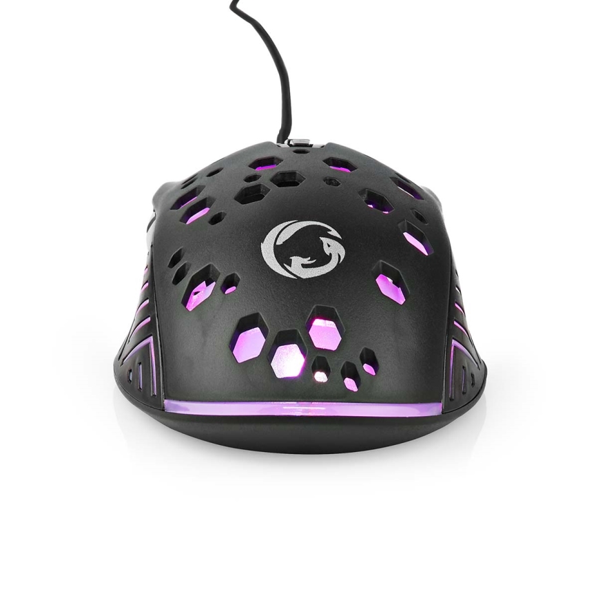Rato de gaming LED 800/1200/2400/3200/4800/7200 DPI 7 botões preto