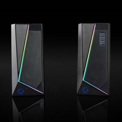 CONJUNTO 2x Altifalante de gaming LED RGB 18W/5V