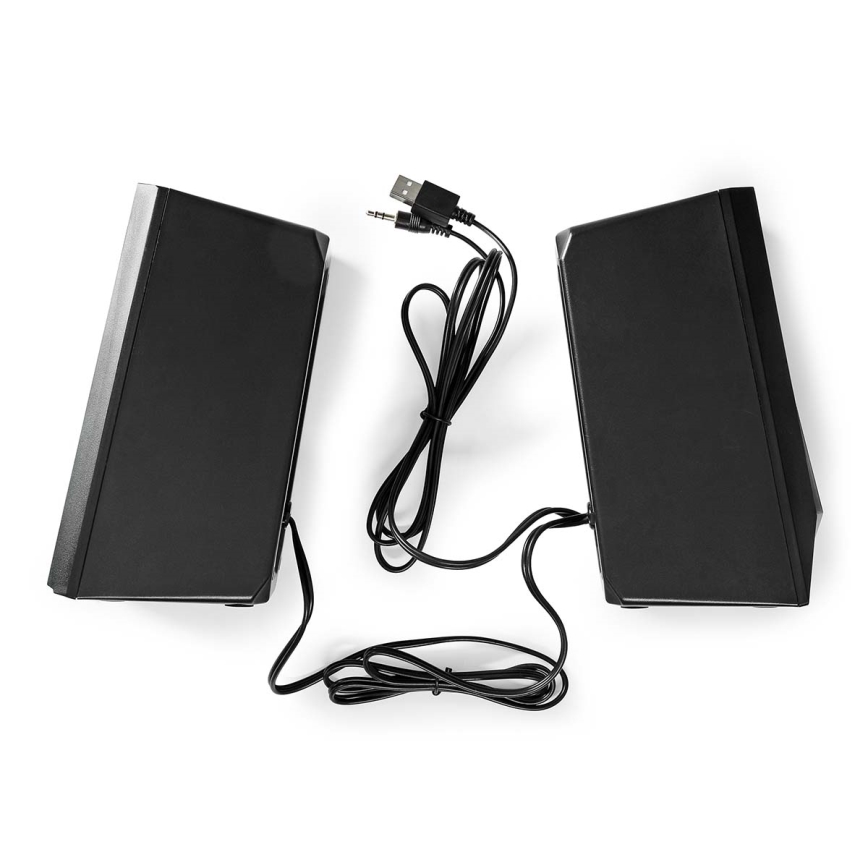 CONJUNTO 2x Altifalante de gaming LED RGB 18W/5V