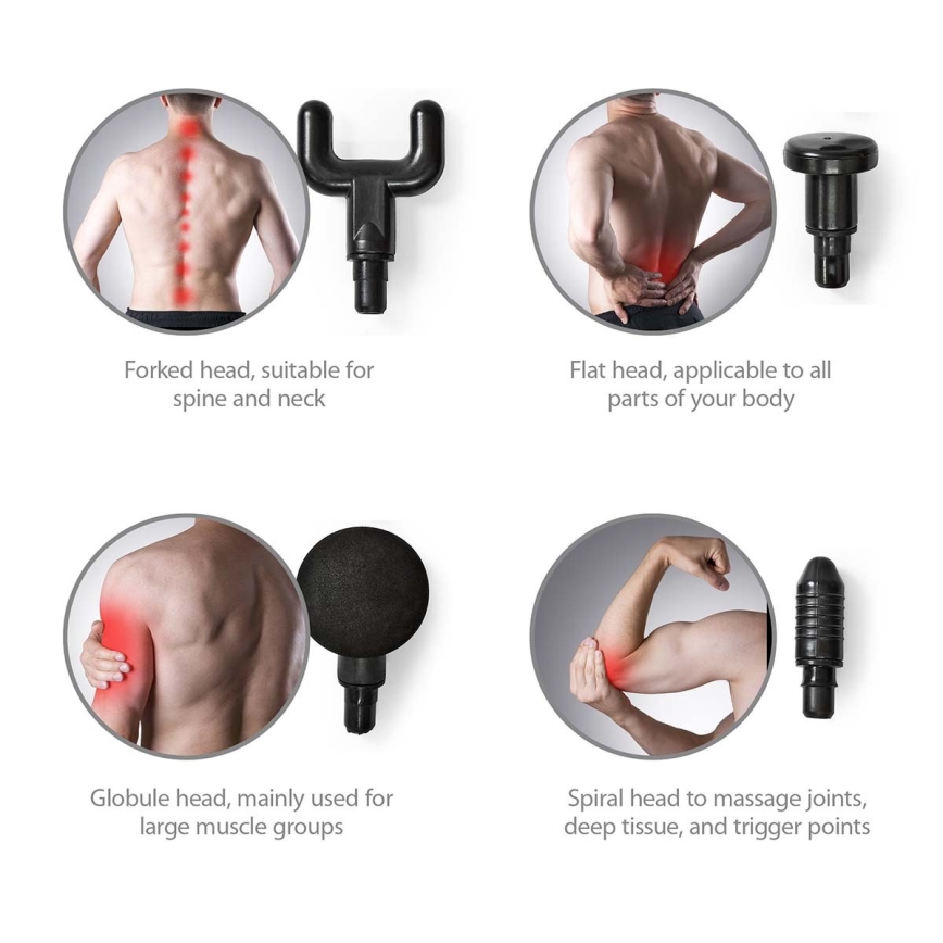 Pistola de massagem desportiva 7,4W/7,4V