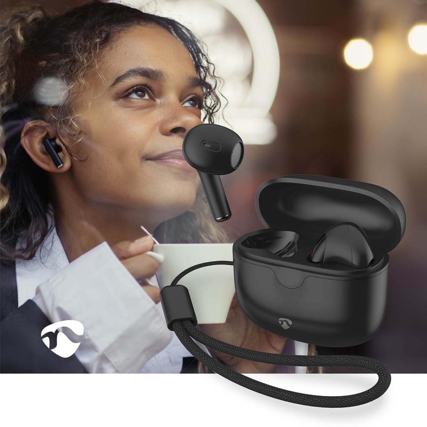 Auriculares sem fios 250 mAh + 2x 30 mAh preto