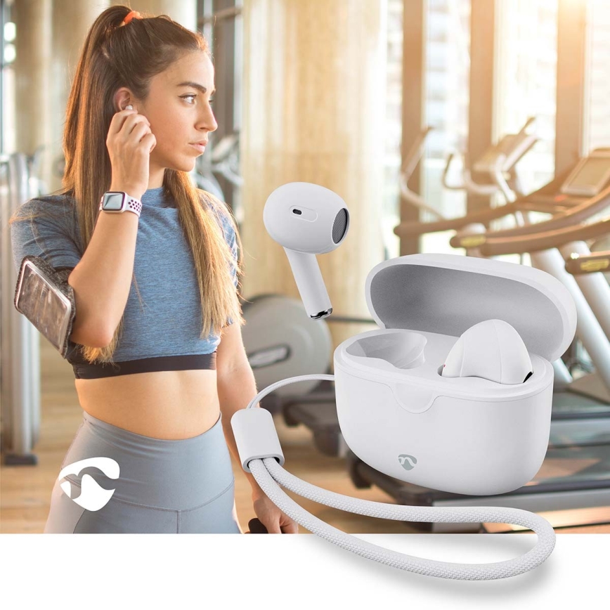 Auriculares sem fios 250 mAh + 2x 30 mAh branco