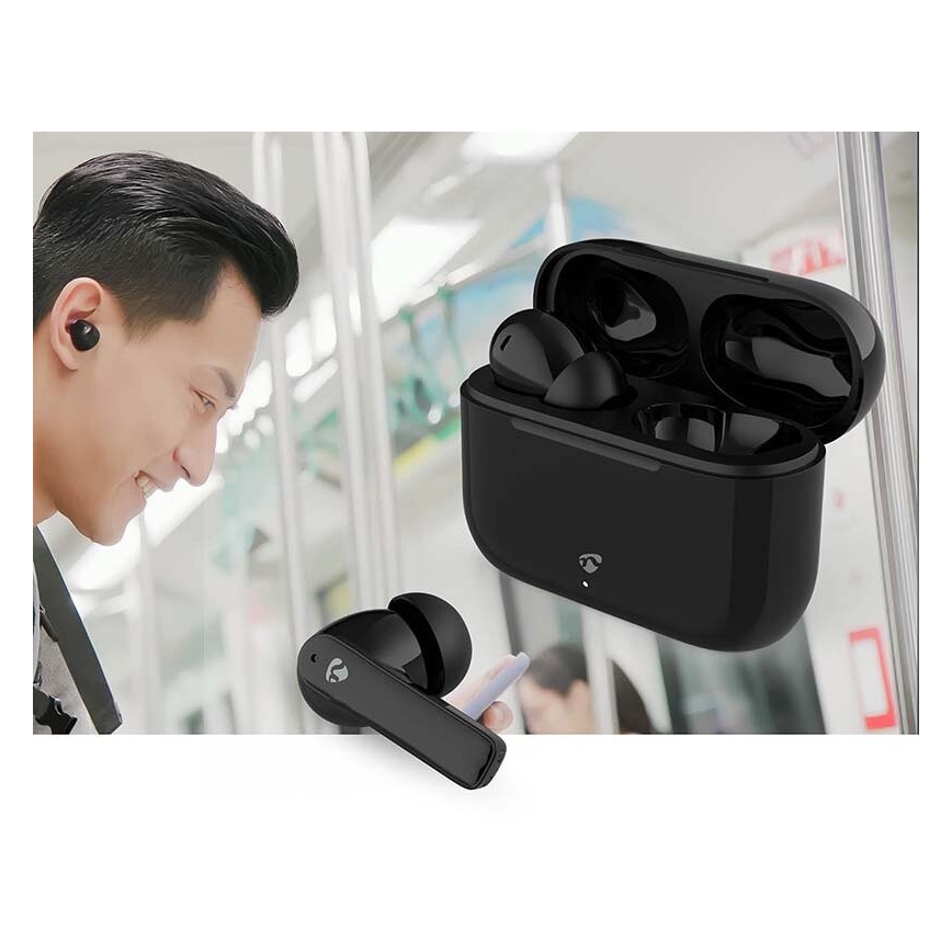 Nedis HPBT2425BK - Auriculares sem fios com ENC IPX4 preto