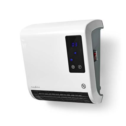 Aquecedor com visor LED e termóstato 2000W/230V IP22 + controlo remoto