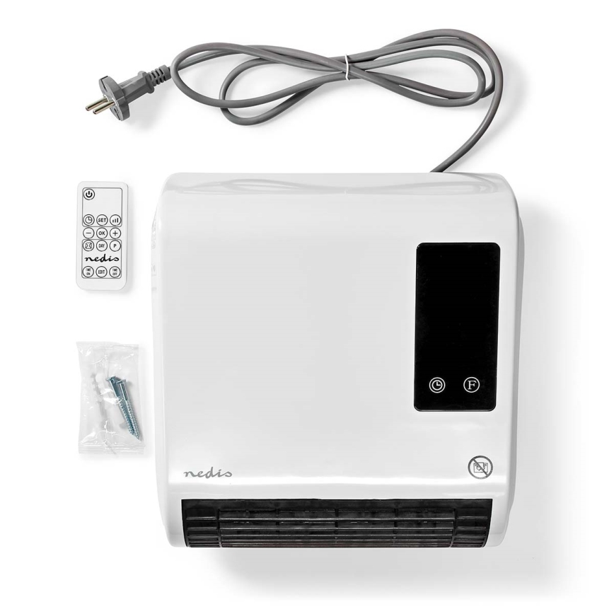 Aquecedor com visor LED e termóstato 2000W/230V IP22 + controlo remoto