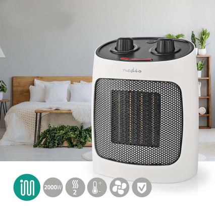 Ventoinha com elemento de aquecimento cerâmico 1000/2000W/230V