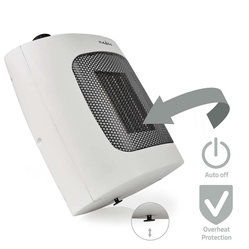 Ventoinha com elemento de aquecimento cerâmico 1000/2000W/230V