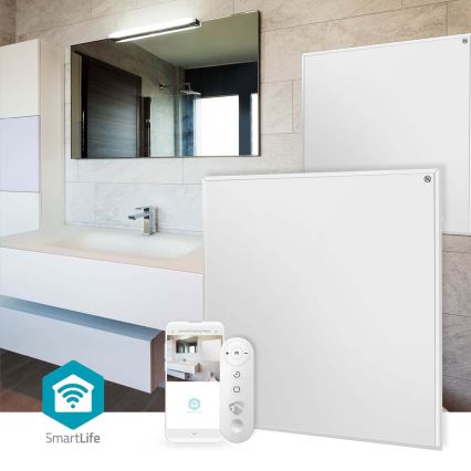 Painel de aquecimento infravermelho 350W/230V 59,8x62 cm IP44 Wi-Fi Tuya + controlo remoto