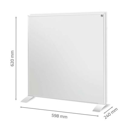 Painel de aquecimento infravermelho 350W/230V 59,8x62 cm IP44 Wi-Fi Tuya + controlo remoto