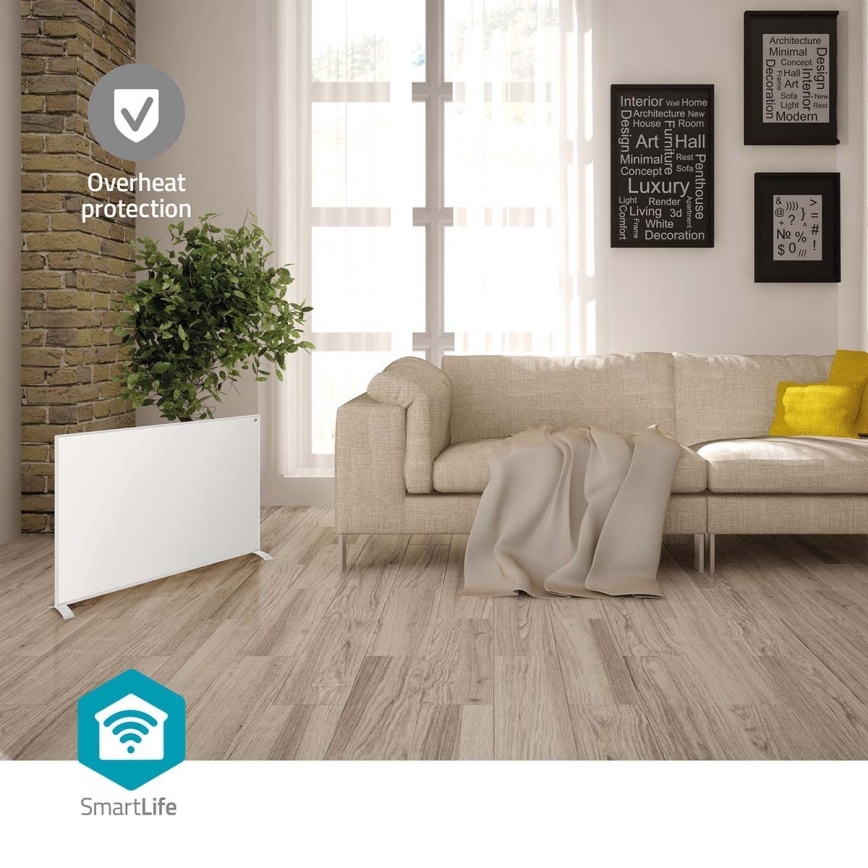 Painel de aquecimento infravermelho 700 W/230 V 120 x 62 cm IP44 Wi-Fi Tuya + controlo remoto