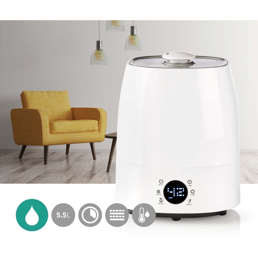 Humidificador com LED ecrã 5,5 l 110W/230V