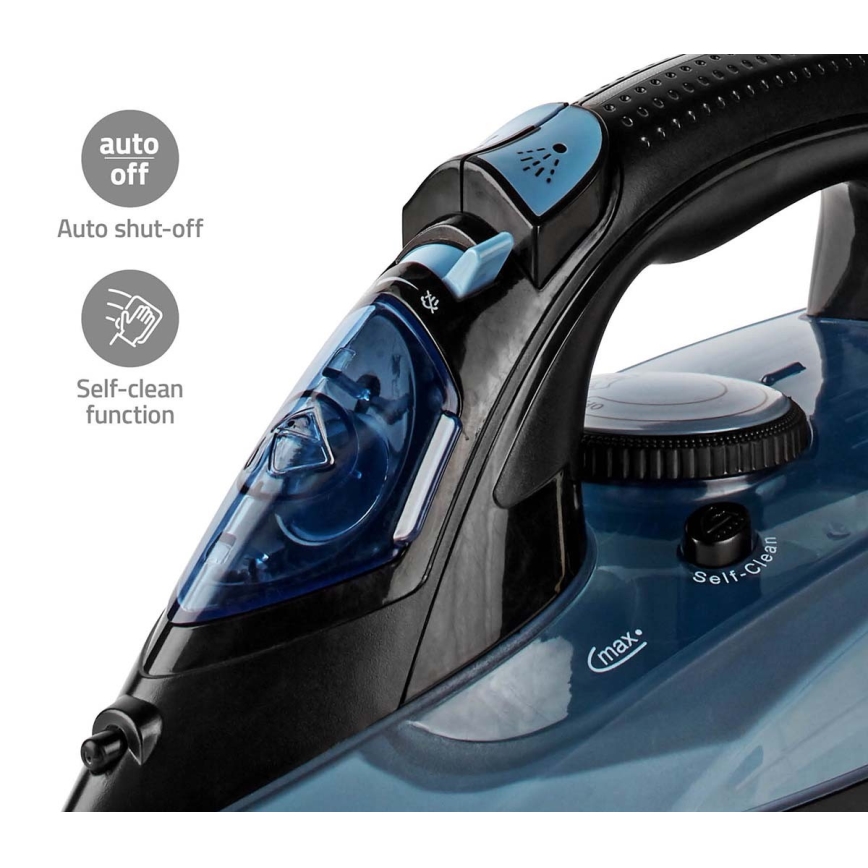 Ferro de engomar 2600W/230V preto/azul