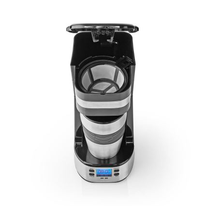 Uma cafeteira 0,42 L com temporizador