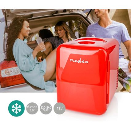 Minirefrigerador portátil 50W/230V vermelho