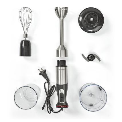 Misturadora à mão 4 em 1 800W/230V aço inoxidável