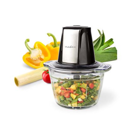 Picador de alimentos 500W/230V preto/prateado