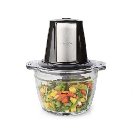 Picador de alimentos 500W/230V preto/prateado