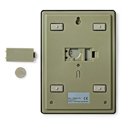 Balança digital de cozinha 1xCR2032 preto