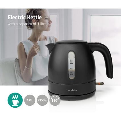Chaleira 1 l 2150W/230V preto