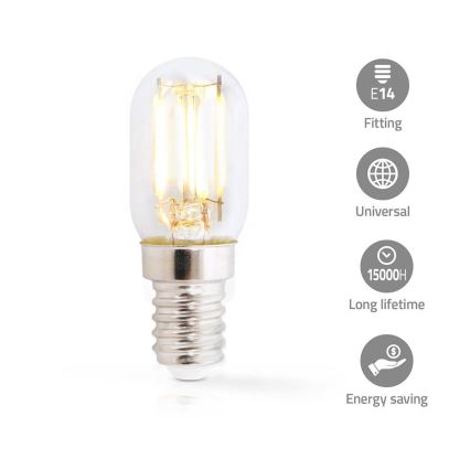 Lâmpada de frigorífico LED T22 E14/1,5W/230V 1800K