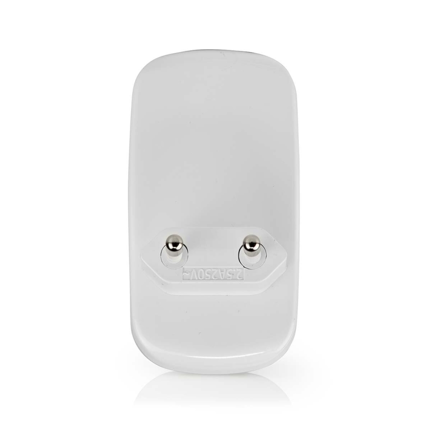 Luz de orientação LED com sensor de movimento e anoitecer LED/0,55W/230V branco