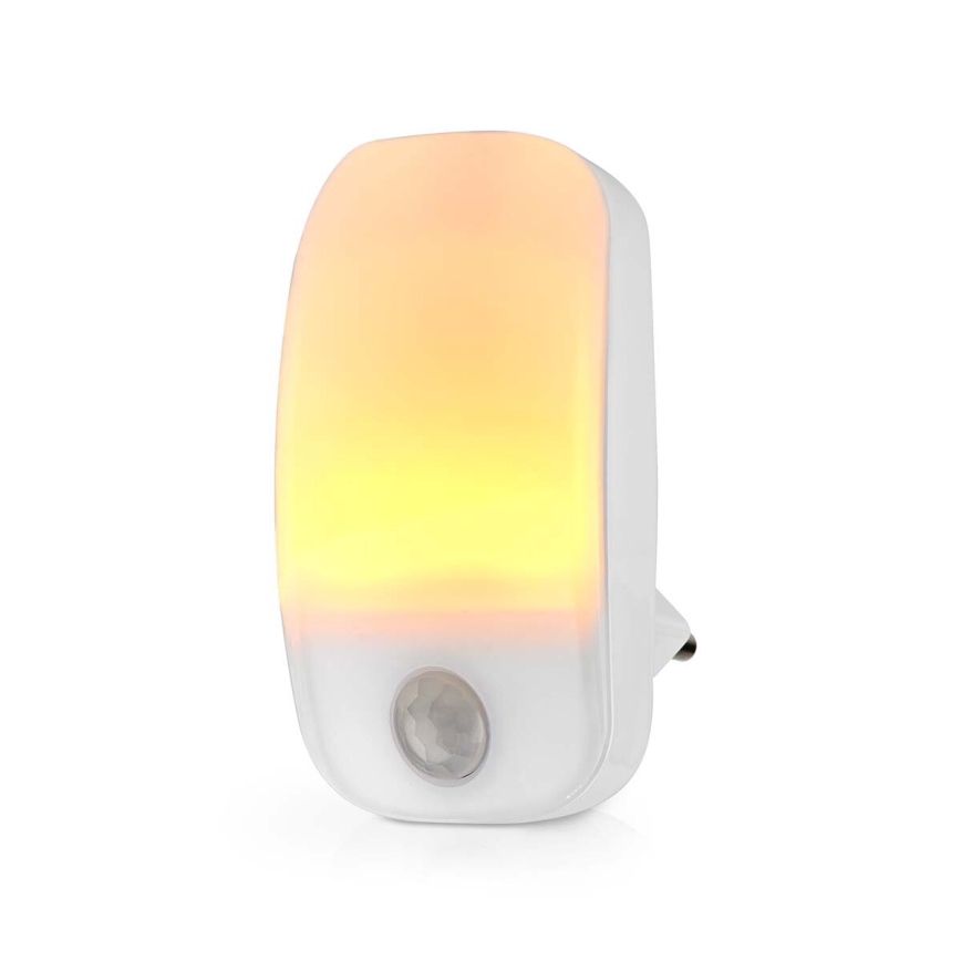 Luz de orientação LED com sensor de movimento e anoitecer LED/0,55W/230V branco