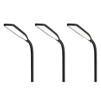 LED Regulação táctil flexible candeeiro de mesa com 15W carregamento sem fios Qi LED/5,5W/230V 2700-6500K preto