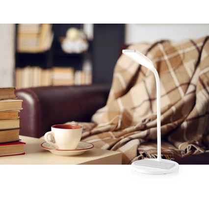 LED Regulação táctil flexible candeeiro de mesa com 15W carregamento sem fios Qi LED/5,5W/230V 2700-6500K branco