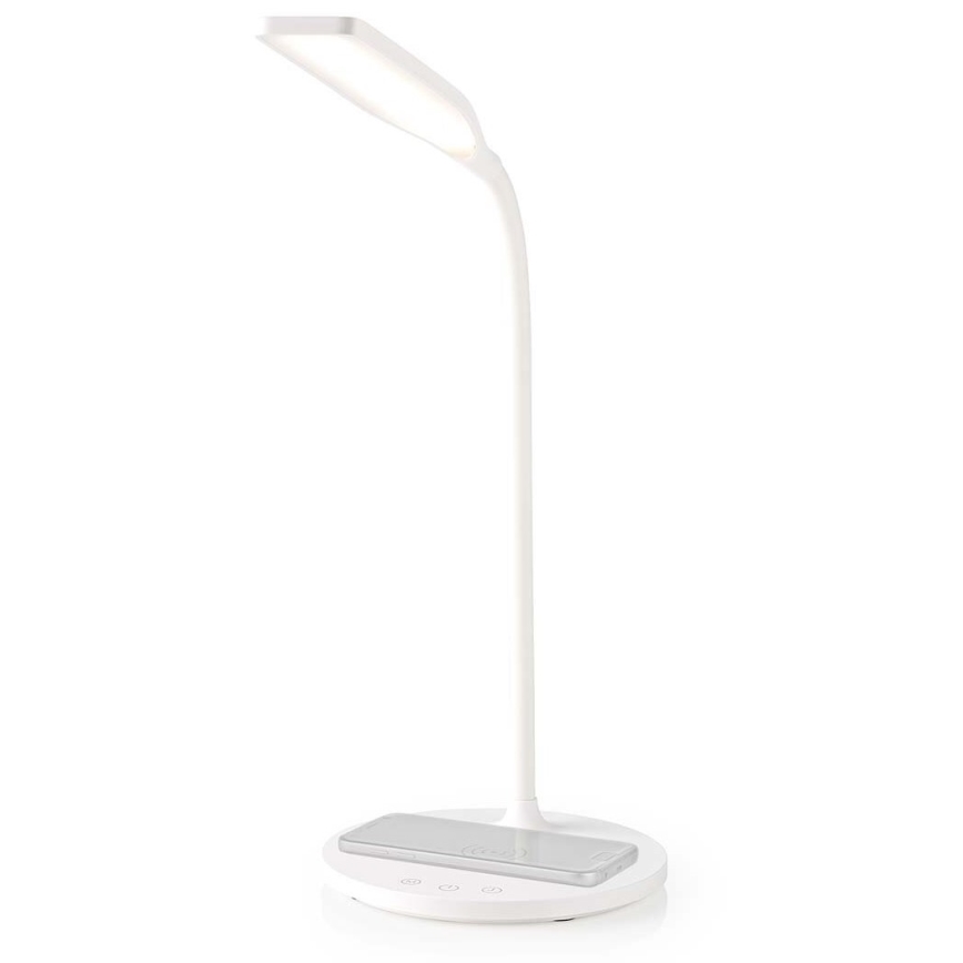 LED Regulação táctil flexible candeeiro de mesa com 15W carregamento sem fios Qi LED/5,5W/230V 2700-6500K branco
