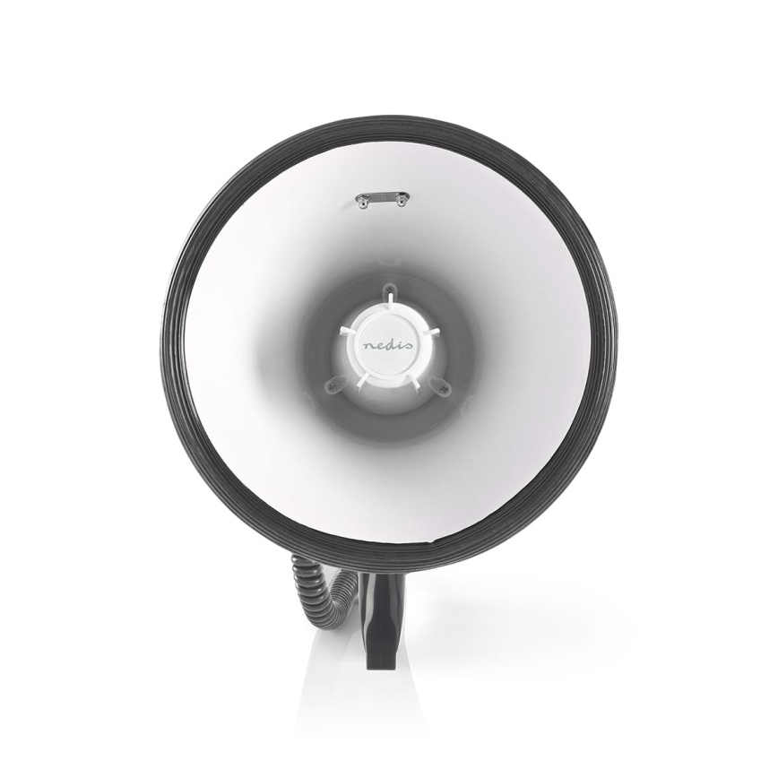 Megafone com microfone externo USB 25W/8xC branco/preto
