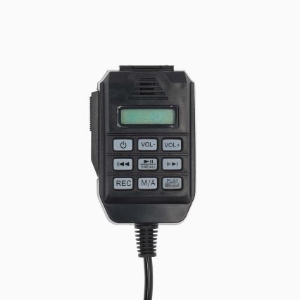 Megafone com microfone externo USB 25W/8xC branco/preto