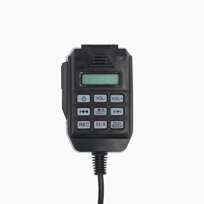 Megafone com microfone externo USB 25W/8xC branco/preto